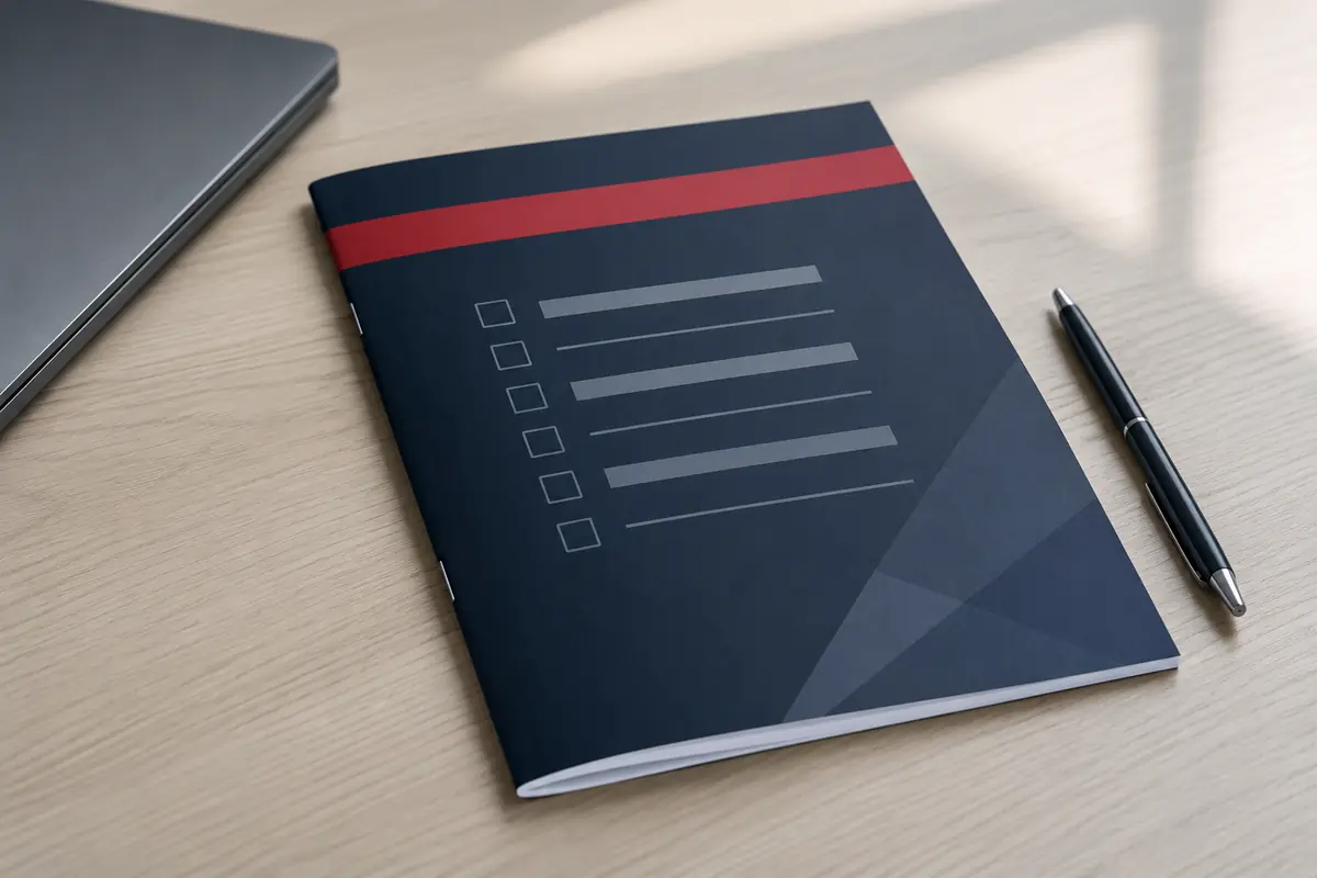 Wisconsin smb cybersecurity checklist pdf guide from no limit systems on a desk